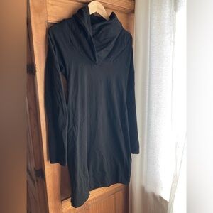 FIG cowell neck long sleeve dress